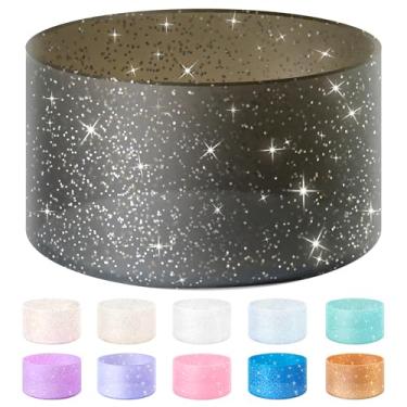 Imagem de Vmini Capa protetora para garrafas, silicone, glitter, compatível com Stanley Tumbler 591 ml–1,18 L, garrafa de água Hydro Flask 355 ml–710 ml, com fundo de 7,1–7,5 cm, base antiderrapante, brilhante