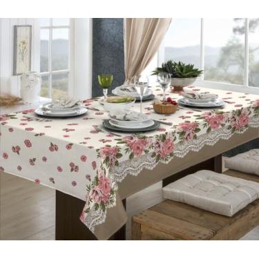Imagem de Toalha de mesa natalina 10 lugares 3,00 x 1,35 metros 60% algodão - Br