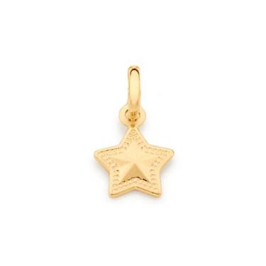 Imagem de Pingente  banhado ouro 3x 24k 18k e 22k  feminino infantil estrela com