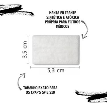 Imagem de Kit 12 Filtros Nacional Para Cpap Resmed S9/s10 com Anvisa