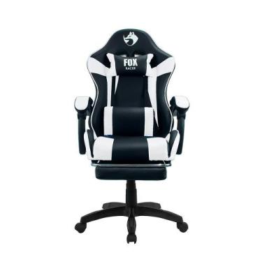 Imagem de Cadeira Gamer Fox Racer Zerda com Apoio de Pés Branca - W20