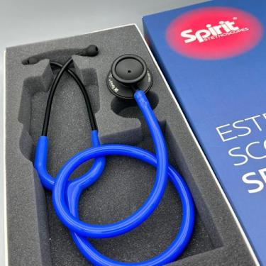Imagem de Estetoscópio Spirit MD Professional Adulto Black Edition Azul Royal - 