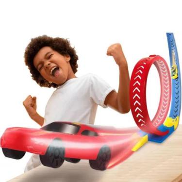 Imagem de Pista de Carrinho Looping 360 Com Lançador Tipo Hotwheels com Saída Re