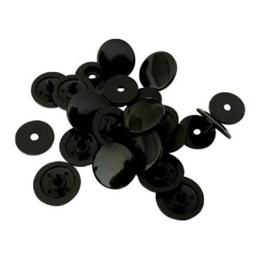 Imagem de Botão De Pressão Colorido Original Ritas 100 Unidades, Preto