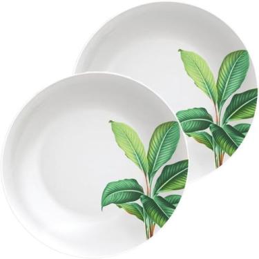 Imagem de Kit Jogo De Pratos Fundo Sopa 2 Pessoas 2Pçs Graziela 21cm - Genérico