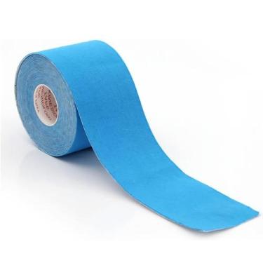 Imagem de Bandagem Elástica Adesiva Kinésio Tape 5cmx5m Cor Azul - GoldLife - GL