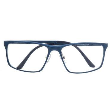 Imagem de Armação De Óculos Para Grau Masculino Retangular Butão Azul - Palas Ey