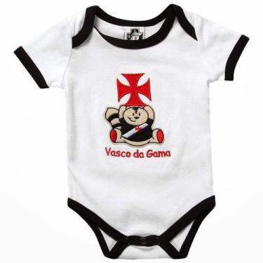 Imagem de Body Bebê Vasco da Gama Esquilo - SPR, GG, Branco, Preto