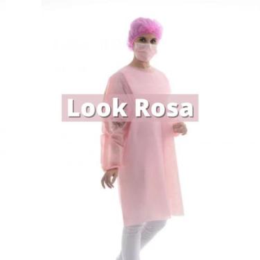 Imagem de Avental Descartável Tnt Rosa- Look Completo C/ 5 - cpoh