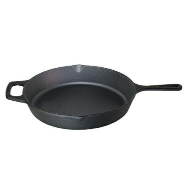 Imagem de Frigideira Ferro Fundido Grande 28 cm P/ Fogão Churrasqueira - Fundiçã