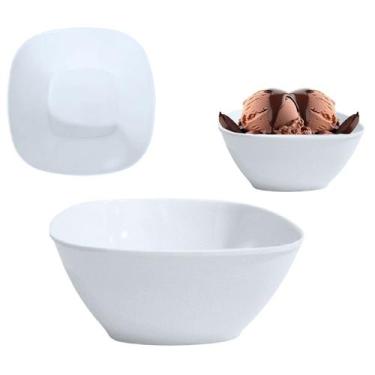 Imagem de Tigela Cumbuca Bowl Quadrado em Melamina 550ml Poke Sopas Caldos - Sk
