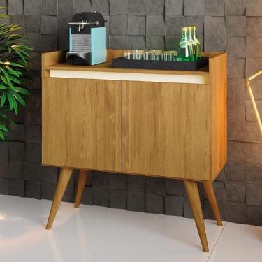 Imagem de Aparador Buffet Sala Gold 2 Portas com Pés de Madeira Maciça - MOVEIS 