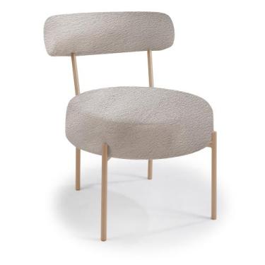 Imagem de Poltrona Mogno Aço Carbono Dourado - Drop mobiliário