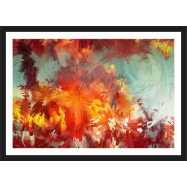 Imagem de Quadro Decorativo Abstrato Colorido Recepção Salas Decoração - Vital Q