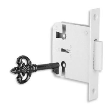 Imagem de Fechadura p/ moveis 35mm chave colonial haga 2020/35 ch.2036