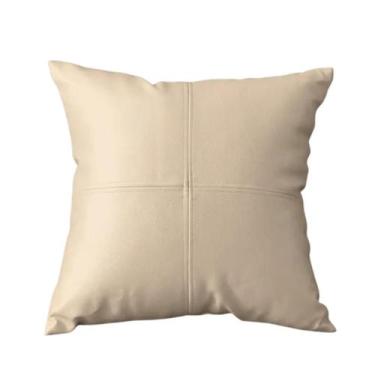 Imagem de Almofada Couro Natural Legitimo - Decorato Móveis, Off-White