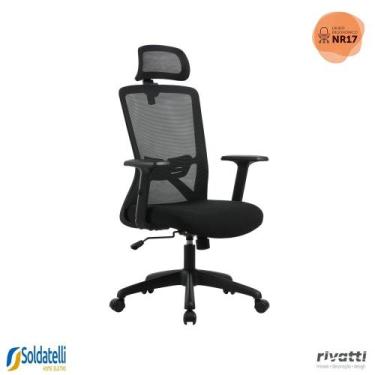 Imagem de Cadeira Office Dallas Preta e Cinza - Rivatti, Preto