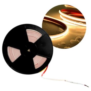 Imagem de Fita Led Profissional Cob 10w/m 10 Metros Ip65 Área Externa Resistente à água 24vcc 1000lm/m 3000k Branco Quente