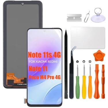 Imagem de Substituição para Xiaomi Redmi Note 11 | Note 11s 4G | Tela LCD Poco M4 Pro 4G para Redmi note11 note11s 2201117TG 2201117SG 2201117PG LCD Touch Screen Display Panel Digitalizador Assembly com kit de