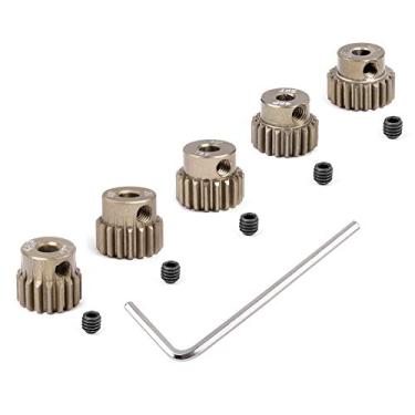 Imagem de HobbyPark Metal 7075 Aluminum Alloy 48P Pinion Gear Set 3.175mm Shaft Hole 17T 18T 19T 20T 21T Motor Gears Kit for RC Car (5-Pack)