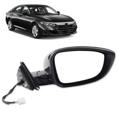 Imagem de Dasbecan HO1321328 Espelho de porta direito do lado do passageiro compatível com Honda Accord 2018 - 2021 Power | Não aquecido | Sport 1.5T | Tinta para combinar com a substituição# 76208-TVA-A02