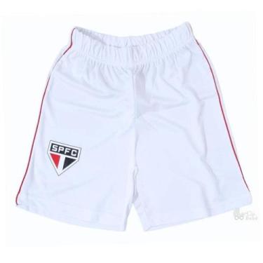 Imagem de Shorts Infantil São Paulo Branco Oficial (1 a 14 Anos) - Revedor, Tam 