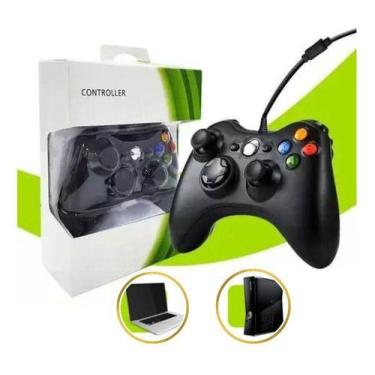 Imagem de Controle Manete Com Fio Compatível Xbox 360 Joystick Top - FEIR, Preto