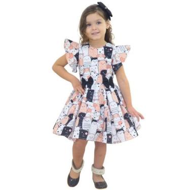 Imagem de Vestido Bichinhos Baby Casual - Meninas de 6 Meses a 10 Anos - Moderna