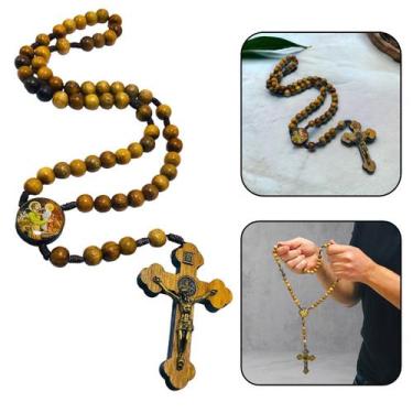 Imagem de Terço São José com Crucifixo Madeira Imbuia 10 mm - FORNECEDOR 6