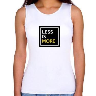 Imagem de Regata Feminina Less is More - Foca na Moda, Branco, GGG