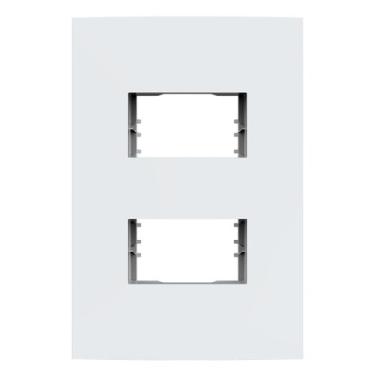Imagem de Placa Dubai Branca 4x2 2 Módulos Com Suporte Enerbras