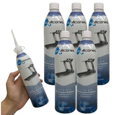 Imagem de Kit 5 Silicones Puro Lubrificante Esteira Bicicleta Elétrica e Uso Ger