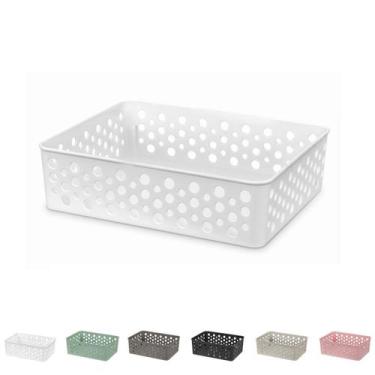 Imagem de Cesto Organizador Rattan Armário Gaveta Lavanderia M (24x19) - Usual U