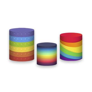 Imagem de Trio de Capas de Cilindro -  Brinquedo Bolha Push Pop It Vários 002 - 