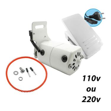 Imagem de Motor/ Pedal Máquina Costura Doméstica Singer Elgin Branco