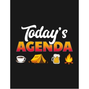 Imagem de Notebook: Camping Agenda: Planner Notebook Journal Gifts For Loved One 100 Lined pages 8.5x11