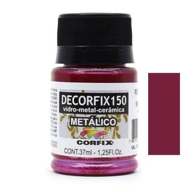 Imagem de Tinta Decorfix 150 Metálico 37ml - Metal, Vidro e Cerâmica, 486 BURGUN