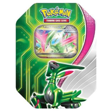 Imagem de Pokémon Lata Batalha Paradoxal Folhas Férreas 25 Cartas