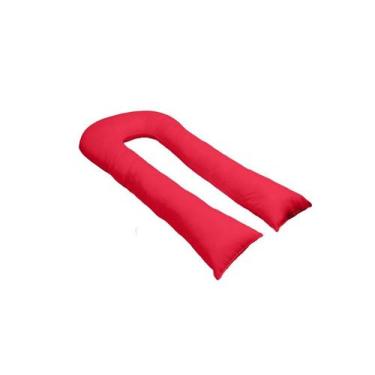 Imagem de Travesseiro Gigante Formato U 140x70cm Happy Line, Vermelho