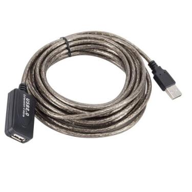 Imagem de Cabo Extensor Usb 2.0 Amplificado Com 10 Metros - BR-Tech