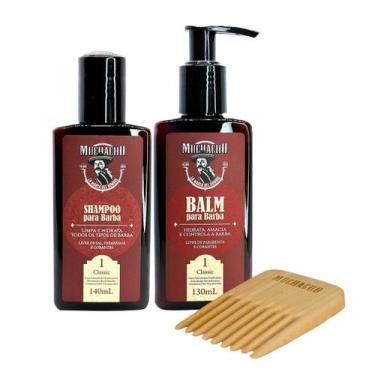 Imagem de Kit Shampoo para Barba + Balm para Barba + Pente Garfo - Muchacho Clas