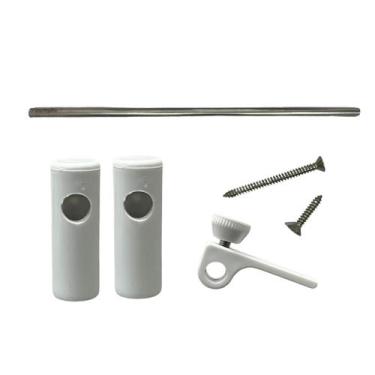 Imagem de Kit Aparadores Inox 40cm Preto Branco Envidraçamento - Shopping da Sac