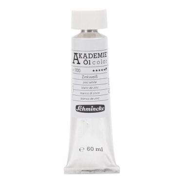Imagem de Tinta Óleo Importada Schmincke Akademie 60ml 100 Zinc White