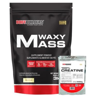 Imagem de Kit Waxy Mass 3kg + 100% Creatina 500g - BODYBUILDERS (Médio, Baunilha)