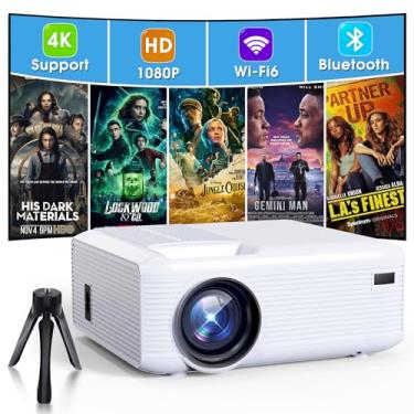 Imagem de Projetor externo com suporte 4K, compatível com IOS/Android/XBox/PS4/TV Stick/HDTV