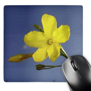 Imagem de Mouse pad com acabamento fosco 3D Rose"Yellow JessamineCarolina Jasmine Evening Trumpet Flower Flowers Gelsemium Sempervirens" - 20 x 20 cm - mp_46879_1