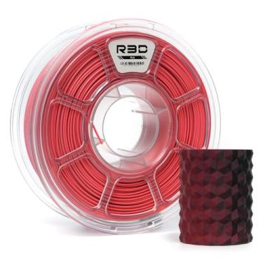Imagem de R3D Filamento PLA de seda de duas cores, filamento de impressora 3D de coextrusão 1,75 mm, 30-370 mm/s PLA de alta velocidade, precisão dimensional +/- 0,02 mm, carretel de plástico de 1 kg (preto