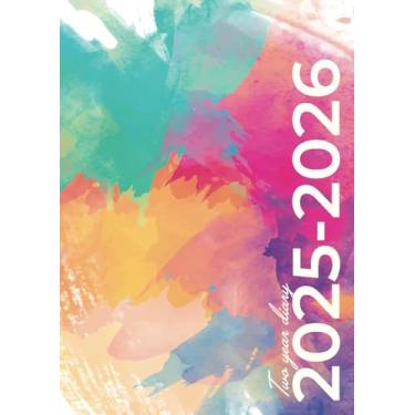 Imagem de Two Year Diary | A4 Brilliant Watercolour: Month to View Planner (UK Holidays)