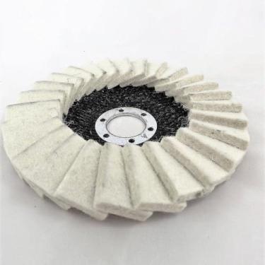 Imagem de Disco de polimento de feltro com aba, rodas de polimento, esmerilhadeira angular, polidor de 7000 RPM para vidro, cobre, mármore, metal, 125 mm, disco de polimento de alumínio, 1 peça, 125 mm