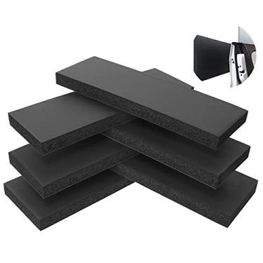 Imagem de Kxuhivc- Protetor de parede de garagem, pacote com 6 protetores de canto de porta de carro, protetor de para-choque à prova d'água, almofada de espuma autoadesiva de alta densidade para veículos de es